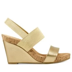 Aerosoles Plymouth Wedge Sandal - 5M - GOLD COMBO -Aerosoles Store PLYMOUTH 1753773 6 8a8306cf 1922 4f12 83cf bcc8e5371c81
